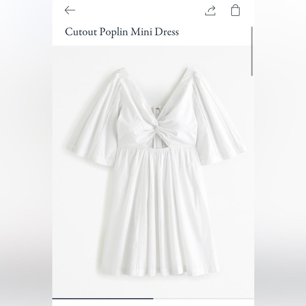 White Abercrombie knot front dress